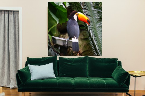 wanddoek-jungle-bird